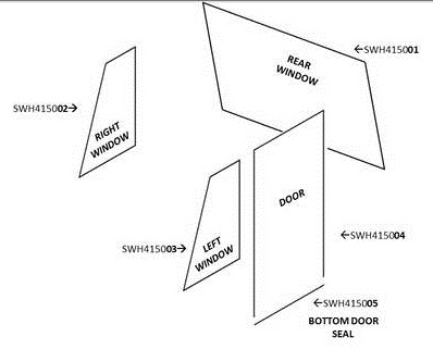 UW95303   Door and Window Seal Kit---4-150, 4-180